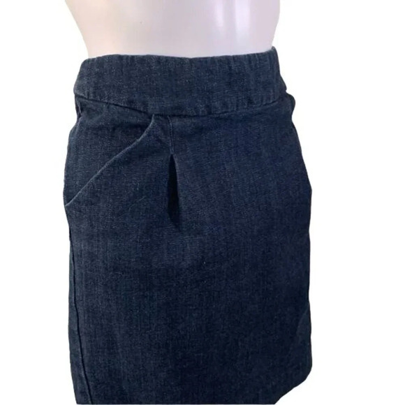 JCrew Jean Pencil Skirt Dark Blue Size 6 - Picture 3 of 5